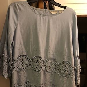 Light blue embroidered shirt